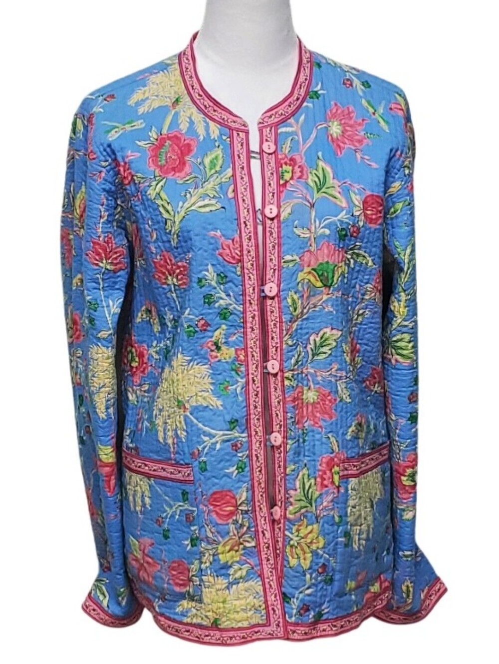 Appleseeds Reversible Jacket Light Weight Light Blue Pink Size See Measurements
